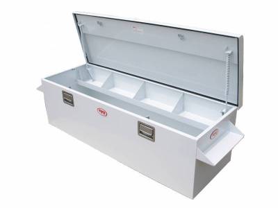 RKI Steel Chest Box Single Lid W/Mnts White F/8ft Beds (M60-1)