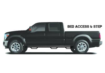 N-Fab - N-FAB Nerf Step 2015-2016  Silverado/Sierra HD Crew Cab 6.5' Bed Gas / Diesel SRW Gloss Black (C15104CC-6)