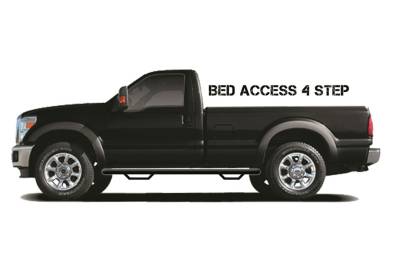 N-FAB Nerf Step 2017-2021 F-250 / F-350 Super Duty Regular Cab 8' Bed Gas / Diesel SRW / DRW Textured Black (F1777RC-4-TX)