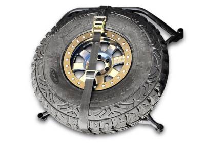 N-Fab  Bed Mounted Tire Relocation Mount Mounts 1 Tire Gloss Black