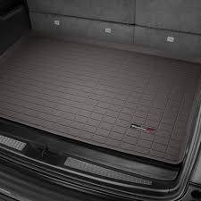 WeatherTech Cargo Liners Does not fit vehicles with 4-zone climate control; needs trim with "Cargo Ma0gement" rail system Cocoa 2011 - 2015 Porsche Cayenne 43487