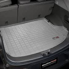WeatherTech Cargo Liners Does not fit vehicles with 4-zone climate control; needs trim with "Cargo Ma0gement" rail system Grey 2011 - 2015 Porsche Cayenne 42487