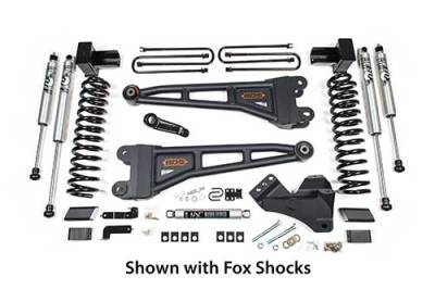 BDS 4 Inch Lift Kit w/Radius Arm, NX2 Shocks and 5" Rear Block for Ford F250/F350 Super Duty w/2 Leaf Main (17-19) 4WD Diesel (1520H)
