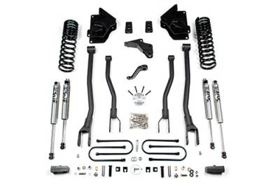 BDS 5.5 Inch Lift Kit w/ 4-Link, NX2 Shocks and 5" Rear Block Kit for Ram 3500 (13-18) 4WD Gas (1608H)
