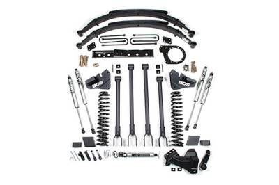 BDS 6 Inch Lift Kit 4-Link Conversion w/NX2 Shocks and 5" Rear Block for Ford F250/F350 Super Duty w/2 Leaf Main (17-19) 4WD Diesel (1527H)