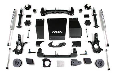 BDS 4 Inch Lift Kit w/NX2 Shocks for Chevy/GMC Suburban, Tahoe, Yukon/XL 1500 w/Cast Steel Control Arms (15-19) 4WD (733H)