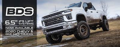 BDS 6.5 Inch Lift Kit w/Fox Shocks and 5" Rear Block for Chevy Silverado or GMC Sierra 2500HD/3500HD w/o Overloads (20-24) 4WD (753FS)