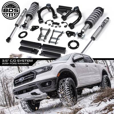 BDS 3.5 Inch Lift Kit w/NX2 Shocks for Ford Ranger w/Cast Aluminum Knuckle Type (19-23) 4WD (1545H)