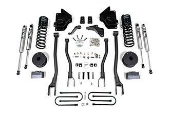 BDS 4 Inch Lift Kit w/ 4-Link and NX2 Shocks for Ram 3500 w/Rear Air Ride (13-18) 4WD Diesel (1644H)