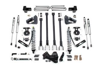 BDS 4 Inch Lift Kit 4-Link Conversion w/Fox Shocks and Leaf Springs for Ford F250/F350 Super Duty (17-19) 4WD Diesel (1555FS)