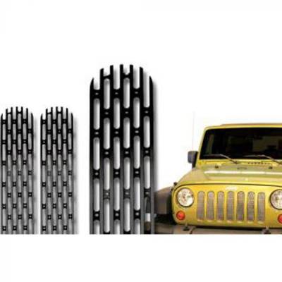 DV8  Black Grille Inserts   2007-2018  Jeep JK   (D-JP-190008-BLK)