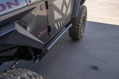 DV8  Tubular Rock Slider with Plated End Caps    2Dr  2018-2021 Wrangler JL    (SRJL-23)