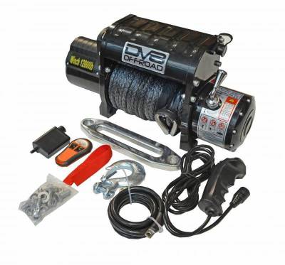 Misc. - DV8 Misc. Exterior - DV8 Offroad - DV8 - 12K LB.   Winch   w/ Synthetic Line and Wireless Remote    (WB12SR)