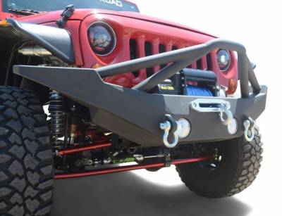 DV8 - Front Bumper  Full Length  w/ Skid Plate 2007-2018 Wrangler  JK   (FBSHTB-10)