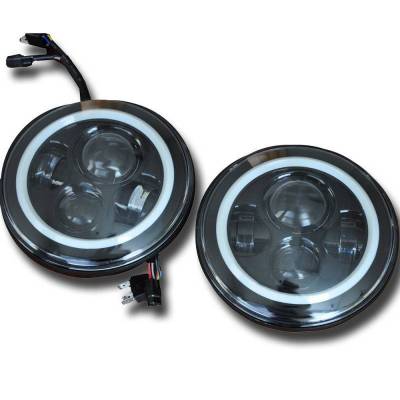 DV8 - Projector Headlights w/ Angel Eyes 2007-2018 Wrangler JK   (HL7JK-02)