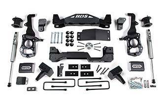 BDS 4 Inch Lift Kit w/NX2 Shocks and 3" Rear Block Kit for Ford F150 (21-25) 4WD (1583H)
