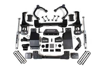 BDS 6 Inch Lift Kit w/NX2 Shocks and Strut Spacer for Chevy Silverado or GMC Sierra 1500 (19-24) 4WD Diesel (1803H)