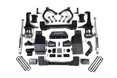 BDS 4 Inch Lift Kit w/NX2 Shocks and Front Strut Spacer for Chevy Silverado or GMC Sierra 1500 (19-24) 4WD Diesel (1802H)