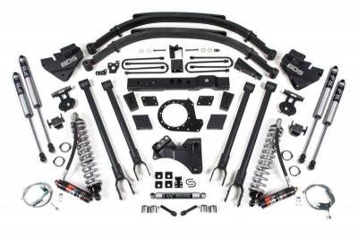 BDS 8 Inch Lift Kit w/ 4-Link FOX 2.5 Performance Elite Coil-Over Conversion Ford F250/F350 Super Duty (17-19) 4WD Diesel (1541FPE)