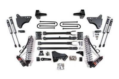 BDS 4 Inch Lift Kit w/ 4-Link FOX 2.5 Performance Elite Coil-Over Conversion and Rear Block for Ford F250/F350 Super Duty (11-16) 4WD Diesel (590FPE)