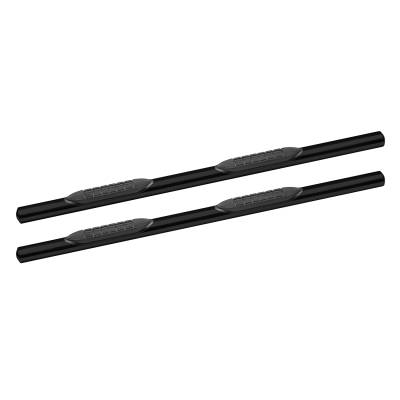 Oval Steps - Tuff Bar Oval Steps - Tuff Bar - TUFF BAR 4in Oval Straight Tube   2007-2021  Tundra   Double Cab    Black   (5-45423)