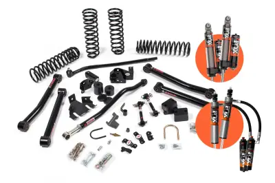 2007-2018 WRANGLER JK 2DR 3.5IN J-KONNECT LIFT KIT-FOX 2.5 PES R/R DSC SHOCKS  (JSPEC114PES)