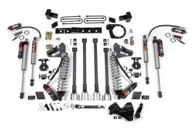 BDS 6 Inch Lift Kit w/ 4-Link FOX 2.5 Performance Elite Coil-Over Conversion and Rear Block for Ford F250/F350 Super Duty (17-19) 4WD Diesel (1979FPE)