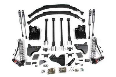 BDS 6 Inch Lift Kit w/ 4-Link FOX 2.5 Performance Elite Coil-Over Conversion w/3" Rear Block Ford F250/F350 Super Duty (11-16) 4WD Diesel (597FPE)