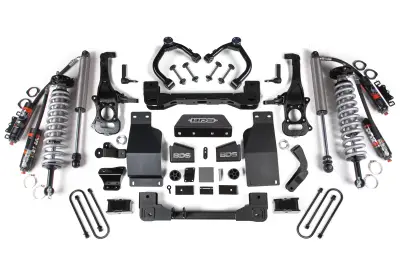 BDS 4 Inch Lift Kit FOX 2.5 Performance Elite Coil-Over for Chevy Silverado or GMC Sierra 1500 (2025) 4WD Diesel (1853PES)