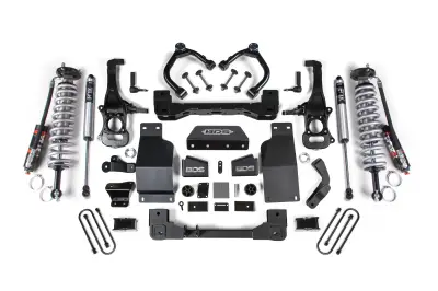 BDS 4 Inch Lift Kit FOX 2.5 Performance Elite Coil-Over w/Fox Shocks for Chevy Silverado or GMC Sierra 1500 (2025) 4WD Diesel (1853PSS)
