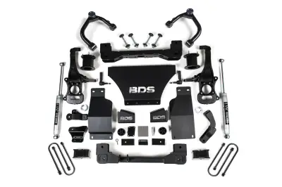 BDS 4 Inch Lift Kit w/NX2 Shocks and Strut Spacer for Chevy Silverado or GMC Sierra 1500 (2025) 4WD Gas (1851H)