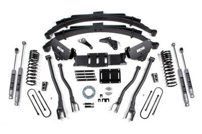 BDS 6 Inch Lift Kit w/ 4-Link, Fox 2.5 PE Shocks and Leaf Springs for Ram 3500 w/6 Bolt Indexing Ring (13-18) 4WD Diesel (1618FPE)