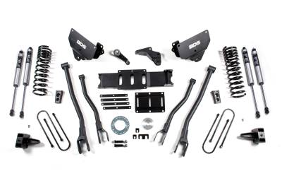 BDS 6 Inch Lift Kit w/ 4-Link, Fox Shocks and 5" Rear Block Kit for Ram 3500 w/6 Bolt Indexing Ring (13-18) 4WD Diesel (1603FS)