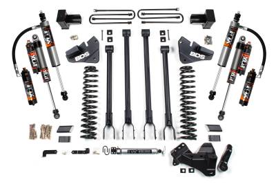 BDS 4 Inch Lift Kit 4-Link Conversion w/Fox Shocks and Leaf Springs for Ford F250 / F350 Super Duty (17-19) 4WD Gas (1559FS)