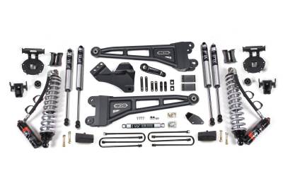 BDS 4 Inch Lift Kit w/Radius Arm FOX 2.5 Performance Elite Coil-Over Conversion for Ford F250/F350 Super Duty w/o Overload (05-07) 4WD Diesel (1931FPE)