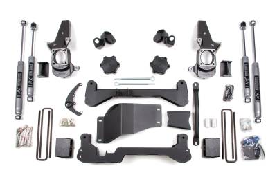 BDS 4.5 Inch Lift Kit w/Fox Shocks for Chevy Silverado or GMC Sierra 2500HD/3500 w/Narrow Track Knuckle (01-10) SRW 4WD (1817FS)