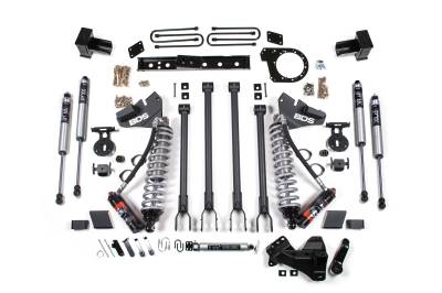 BDS 6 Inch Lift Kit w/ 4-Link FOX 2.5 Performance Elite Coil-Over Conversion Block Kit and Add-A-Leaf for Ford F250/F350 Super Duty (17-19) 4WD Diesel (1527FPE)