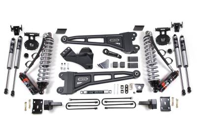 BDS 6 Inch Lift Kit w/ Radius Arm FOX 2.5 Performance Elite Coil-Over Conversion and 4" Rear Block for Ford F250/F350 Super Duty w/o Overload (05-07) 4WD Diesel (1943FPE)