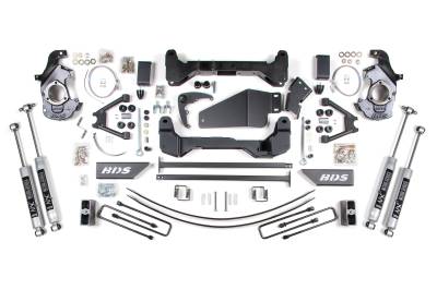 BDS 6 Inch Lift Kit w/Fox Shocks and 5" Block Kit w/Add-A-Leaf for Chevy/GMC 1500/2500 6 Lug (88-98) 4WD (193FS)