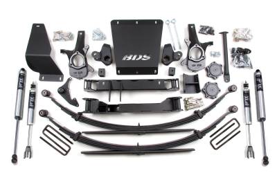 BDS 6 Inch Lift Kit w/Fox Shocks and Leaf Springs for Chevy Silverado or GMC Sierra 1500 (99-06) 4WD (180FS)