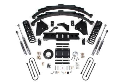 BDS 6 Inch Lift Kit w/NX2 Shocks and 4" Rear Block Kit for Ram 3500 w/8 Bolt Indexing Ring (13-18) 4WD Diesel (1788H)