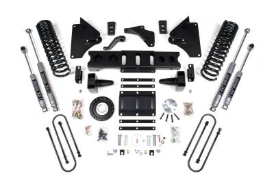 BDS 6 Inch Lift Kit w/NX2 Shocks and 5" Rear Block Kit for Ram 3500 w/8 Bolt Indexing Ring (13-18) 4WD Diesel (1787H)