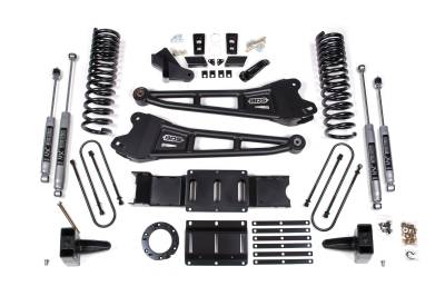 BDS 6 Inch Lift Kit w/Radius Arm and NX2 Shocks for Ram 3500 w/8 Bolt Indexing Ring w/o Overloads (19-24) 4WD Diesel (1684H)