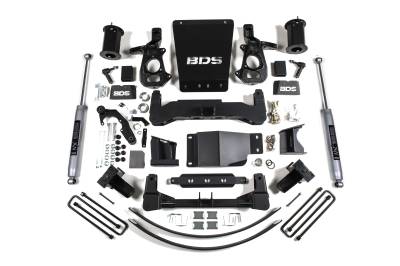 BDS 8 Inch Lift Kit w/Fox Shocks for Chevy Silverado or GMC Sierra 1500 w/Aluminum or Stamped Steel Control Arms (14-18) 4WD (743FS)