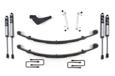 BDS 6 Inch Lift Kit w/Fox Shocks and Leaf Springs for Ford F250/F350 Super Duty w/Radius Front U-Bolt (99-04) 4WD (320FS)
