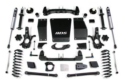 BDS 6 Inch Lift Kit w/Fox Shocks for Chevy/GMC Suburban, Tahoe, Yukon/XL 1500 w/Aluminum and Stamped Steel Control Arms (15-19) 4WD (732FS)