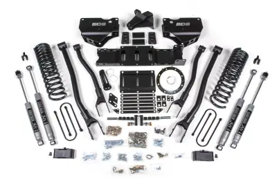 BDS 4 Inch Lift Kit w/ 4-Link and Fox Shocks for Ram 3500 w/8 Bolt Indexing Ring (19-24) 4WD Diesel (1669FS)
